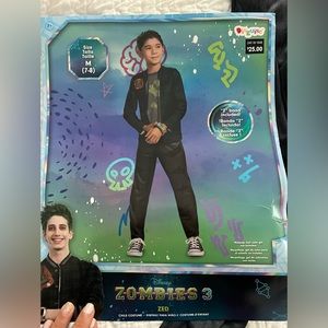 Disney Zombies 3 “Zed” Halloween Boys Costume Size 7-8 Includes Z band